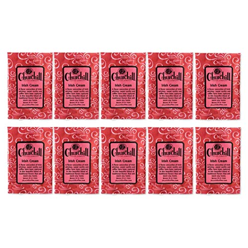 Churchill Coffee Irish Cream 10 Portioned Packs -1.5 Oz Each - Ground - Flavored Coffee #TOP1