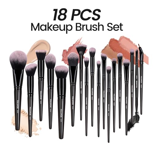 MAANGE Pinselset Makeup 38-teiliges Make-up-Pinsel-Set, Hochwertige Synthetische Schminkpinsel Set Für Foundation Puder Lidschatten Concealer Eyeshadow