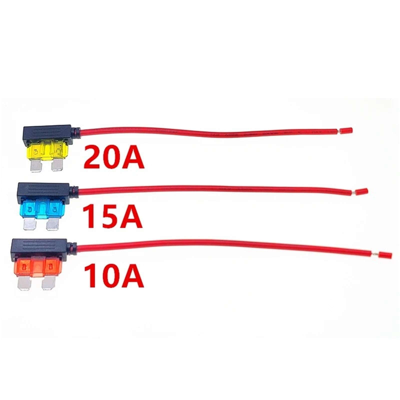 Portafusibles for coche, adaptador de grifo circuito adicional, Micro estándar ATM APM Blade MINI, dispositivo seguridad Simple medio, 12V, 5A, 10A, 15A, 20A