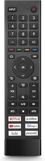 Replacement for Hisense Smart TV Remote Control,Universal for Hisense 4K UHD Android Smart TVs (Not for Google & roku TV)