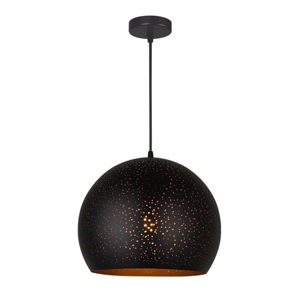 Luminaire suspendu de plafond noir au design architectural et épuré