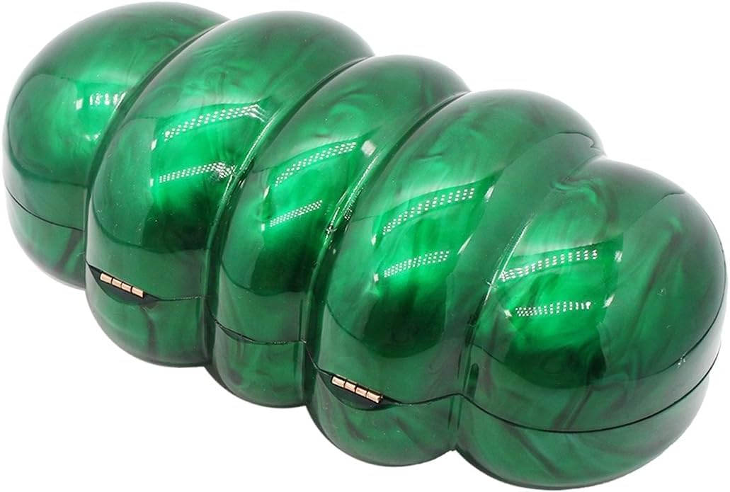 Women Puff Acrylic Clutch Purse Glitter Marble Acrylic Handbag Unique Evening Bag Chain Shoulder Bag for Party Prom - Image 4