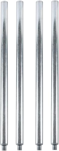 Miniatura 1 de AmGood Patas de acero galvanizado para mesas de trabajo  Juego de 4 patas (patas de 35 pulgadas, paquete de 4 patas de plástico con bala)