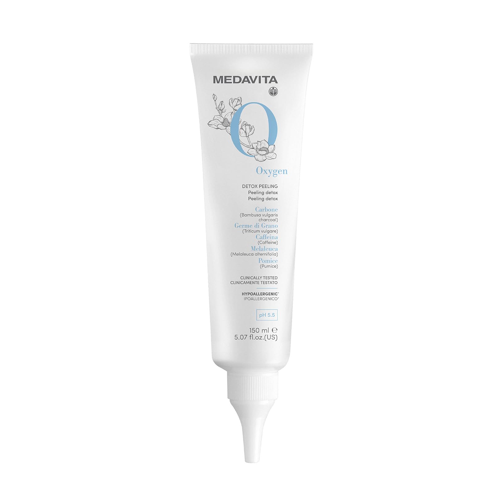 Medavita | Oxygen Detox Peeling Capelli 150 ml, Rigenerante e Levigante per Cute e Capelli, pH 5.5, Made in Italy