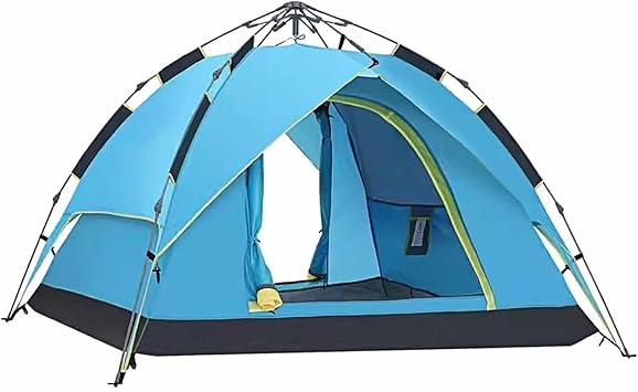 Camping Tent, Automatic Quick-Open Shade, Spacious, Lightweight and Portable Backpacking Tent, Perfect for Backpacking, Hiking or The Beach Color Blue