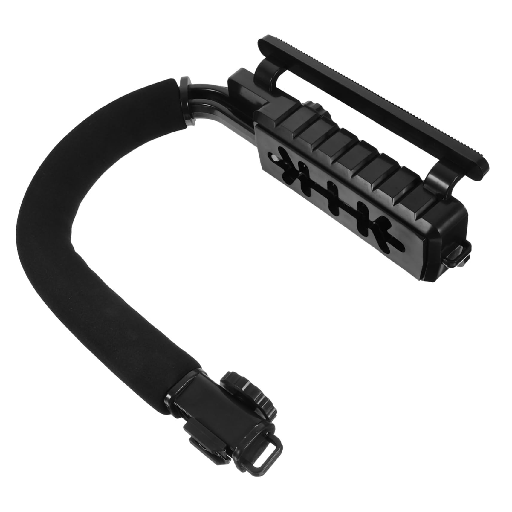 Stabilizzatore Camera a U Leggero in Lega di Alluminio Nero | Design Multifunzione, Impugnatura in Schiuma, per Dslr, Uso Viaggio e Outdoor