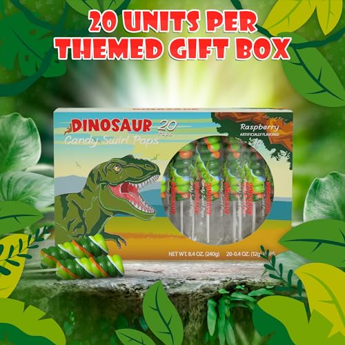 Dinosaur Swirl Lollipops