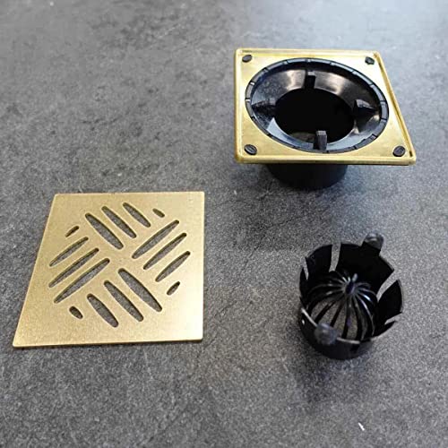 Dakar Drain Grate Brushed Brass miniatura 3