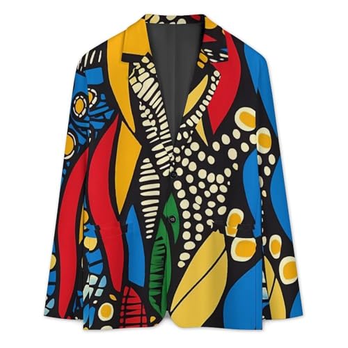 African Traditional Pattern Print Classic Suits Blazer for Men Business Tuxedo Jacket Sport Coat Two Buttons3