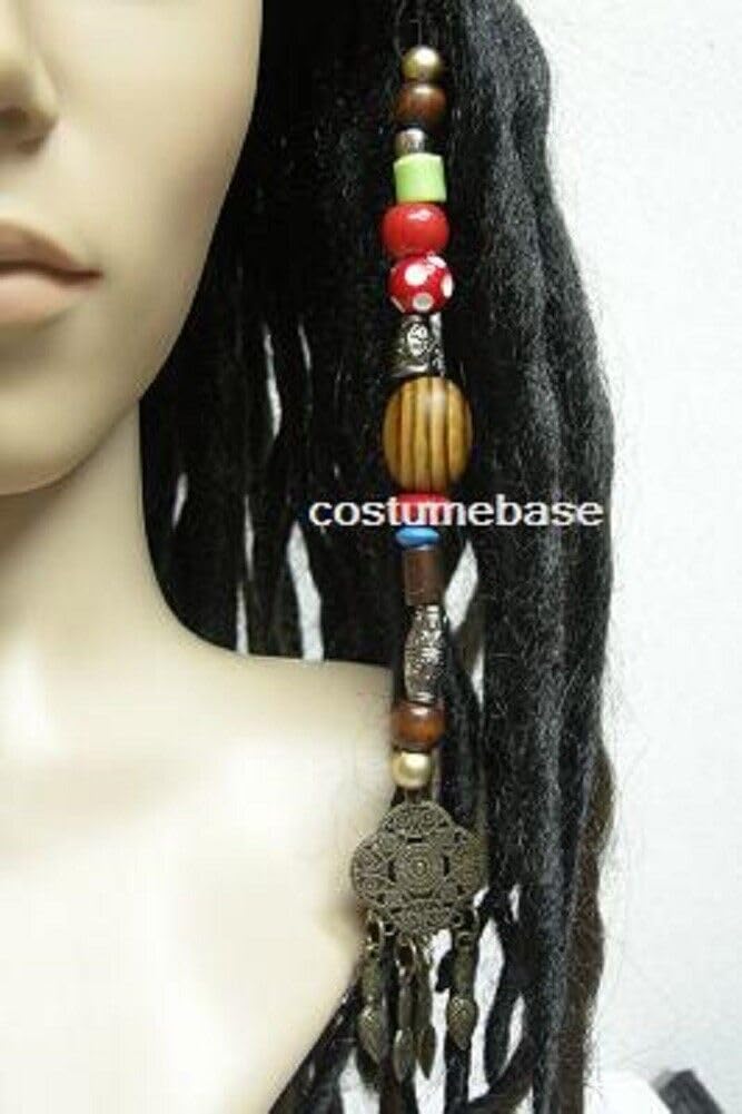 Exact Jack Sparrow Styled Pirate Hair Beads for Wig Props