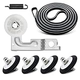 AZ4U Dryer Repair Kit For LG DLE7177WM DLE7177RM DLE4970W DLE4801W DLE1310W DLE2515S DLE2301R DLE2301W DLE2101W DLE2512W DLE2701V DLE2522W DLE2524W DLE2601R Dryer Drum Roller Belt Idler Pulley