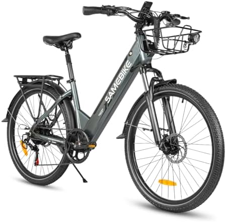 SAMEBIKE Electric Bike Adults, 27.5 Inch E-Bike with Pedal-Assist...