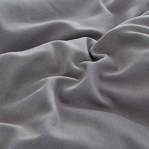 Houseri Dark Grey Comforter King Size Grey Bedding Gray Comforter Set King Men Women Plain Grey King Comforter Sets Dark Gray Comforter Bedding King Comforter Set Solid Gray Comforter King Size Soft #TOP4