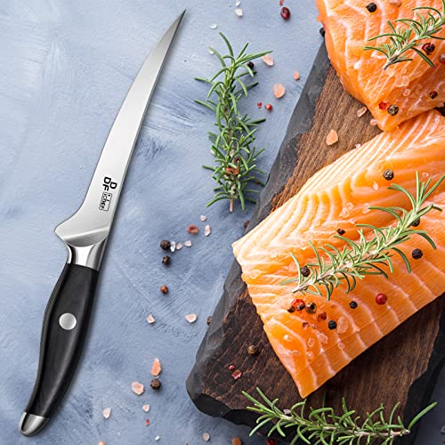 Ddf Iohef Fillet Knife 7 Inch Boning Knife High Carbon Stainless Steel Professional Fish Knife With Anti-Slip Ergonomic Handle For Meat Cutting #TOP5