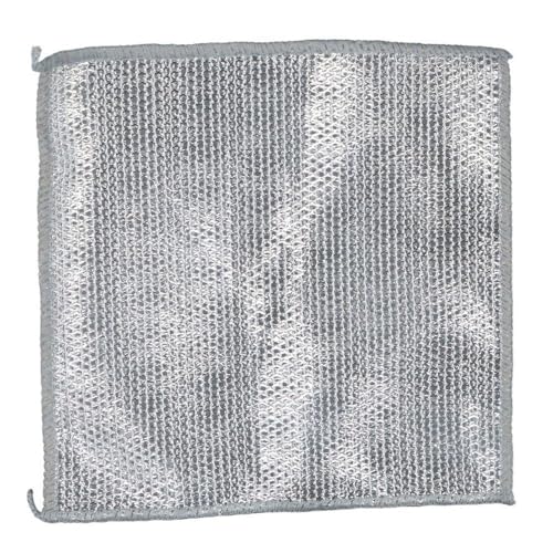 6 paños de cocina de alambre de acero, paño de limpieza de alambre multiusos, potente trapo de limpieza antiarañazos para utensilios de cocina, fregaderos, platos (una sola capa)