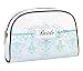 Lillian Rose Aqua Blue Bride Travel Makeup Bag Wedding Party
