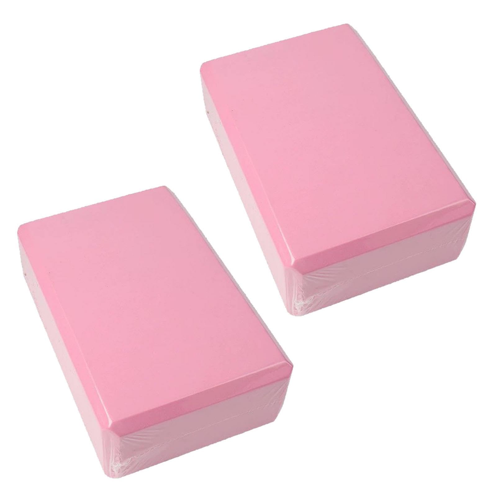 Yoga Blocks Set of 2 High Density EVA Foam Block, Fitness Yoga Blocks Non-Slip Yoga Bricks Gym Bricks Exercise Blocks for Balance Training, Stretching, Yoga, Pilates, Meditation, Support Deepen Poses