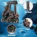 CAPASTEC Fish Tank Decorations, Roman Column Decoration, Aquarium Decorations, Enhances Underwater Aesthetic for Fish, Black Gray