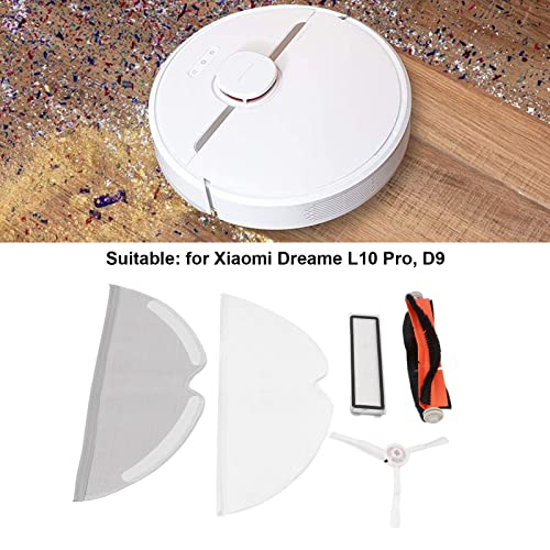 Zerodis Kit de peças de reposição para robôs de varrer, kit de escova de varrer com filtro e acessór