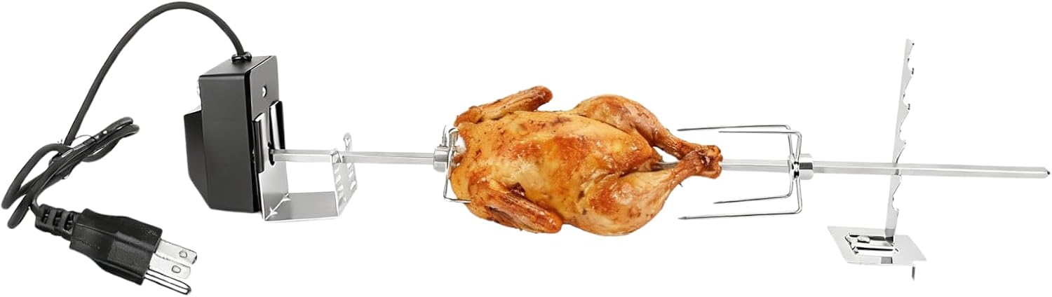 Rotisserie Grill Kit, Rostizador Para Asador Heavy Duty 304 Stainless Steel 15Kg 2.5Rpm Automatic Rotating Bbq, Rostizador Para Asador Ber For Backyard Camping Suckling Pig Chicken Sheep (Us Plug