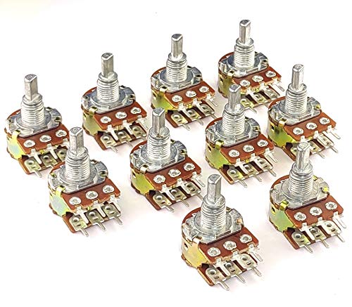 Image of AVS COMPONENTS Pack Of 10 Pcs 47K ohm A47 B47 dual potentiometer variable resistor