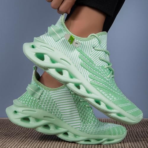 Image of Mens Running Shoes Gym Slip on Sneakers Non Slip Walking Tennis Sports Work Athletic Workout Casual Lightweight Breathable Fashion
