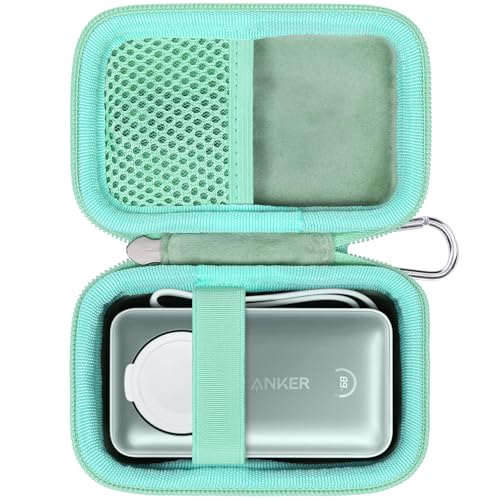 Khanka Estuche rígido de Repuesto para Cargador portátil MagGo de Anker para Apple Watch de 10 000 mAh, Funda de Viaje para Almacenamiento de batería de 35 W máx. de Anker, Verde (Solo Estuche)