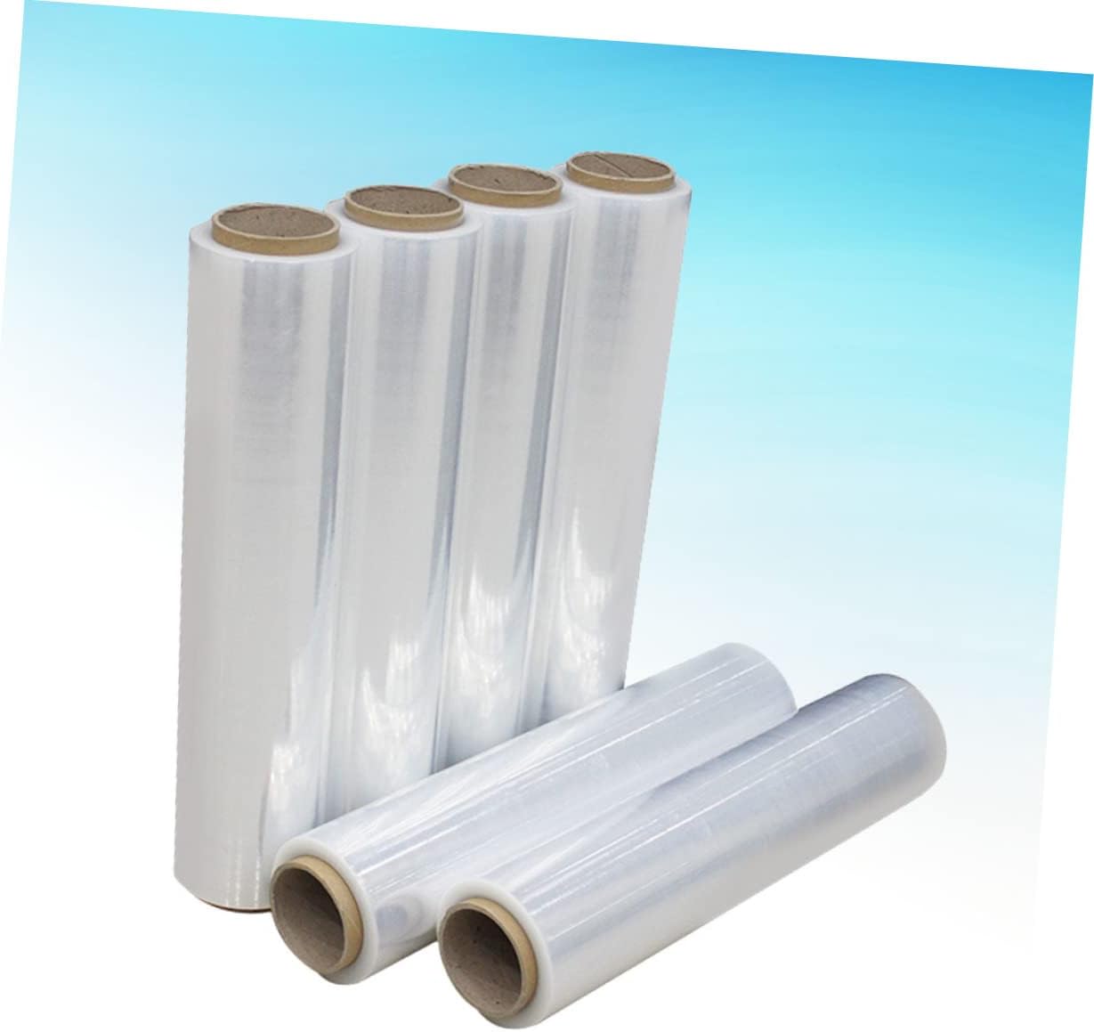 1roll Stretch Film Wrap Transparent Self-Adhesive Packing Film for Moving Storage Furniture Tough Wear-Resistant for Home Warehouse
