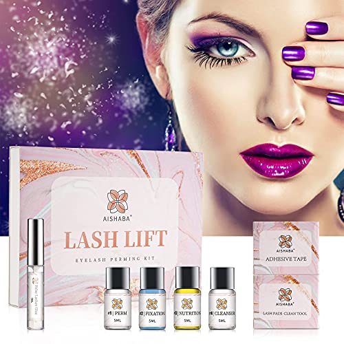 Aishaba Lash Lift Kit Eyelash Perm Kit Professional Eyelash Lifting Kit With Tools Upgrade Lash Curling Long Lasting Wave Lashes Semi-Permanent Home Or Salon Use #TOP7
