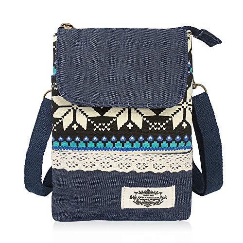 Image of Roomy Cell Phone Purse Wallet Small Crossbody Bags For Women teen girlsl | Small crossbody bags for women with Shoulder Strap,mini thread wallet,cute canvas travel purse tiny purse