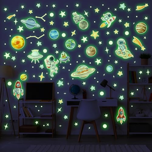 Stickers Glow in The Dark Espacio 155 piezas miniatura 4