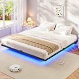 HOOBRO Floating Bed Frame King Size, King Bed Frame with...