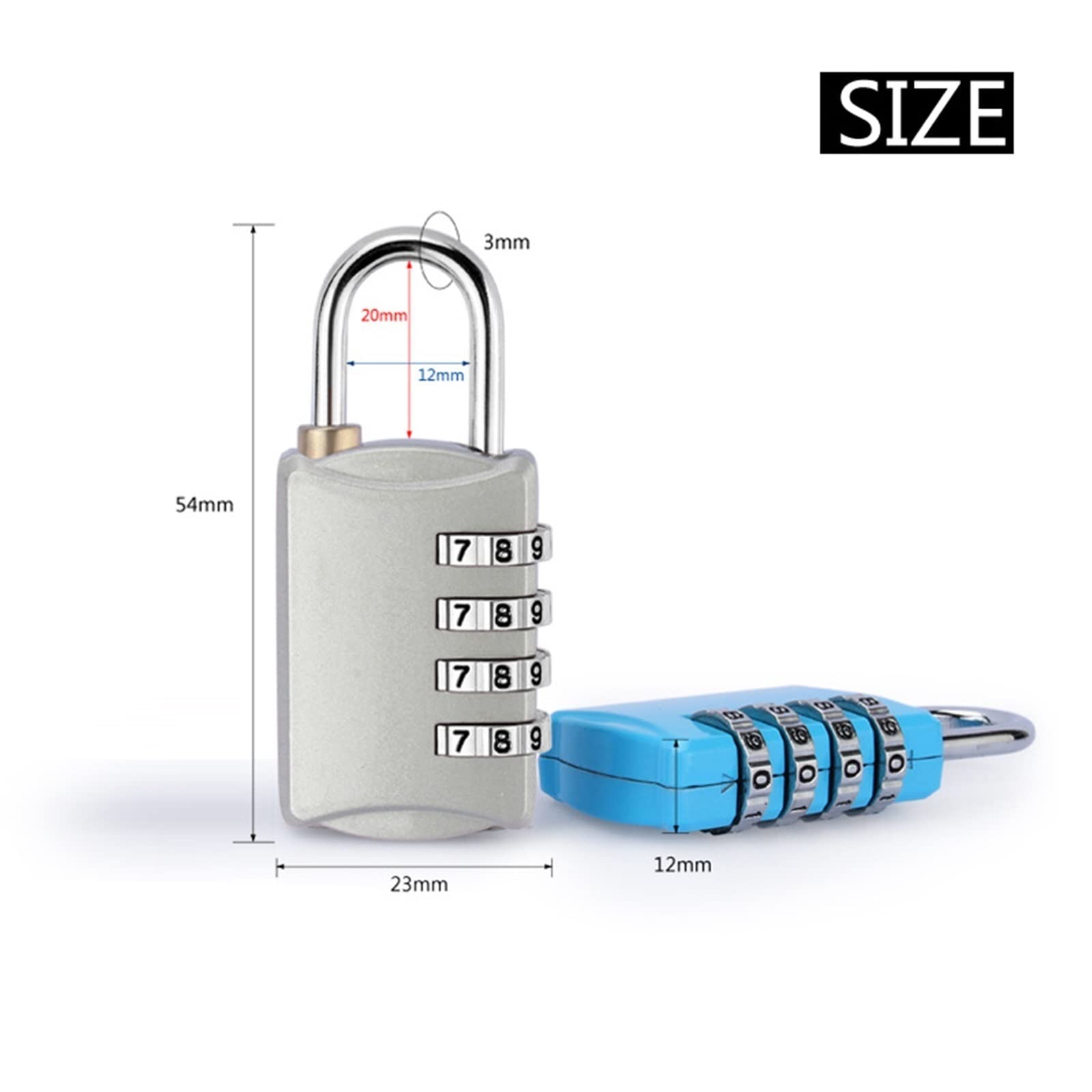 Lucchetti a combinazione， Lucchetti per valigie Lucchetto di sicurezza for valigia, bagaglio, codice in metallo, password, lucchetto(Parent,Red Me19851005)