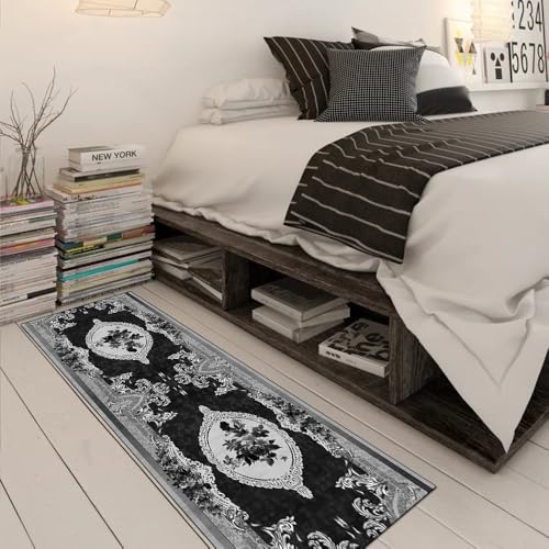 Alfombra de pasillo larga vintage de 80x100 cm lavable antideslizante para salon 3