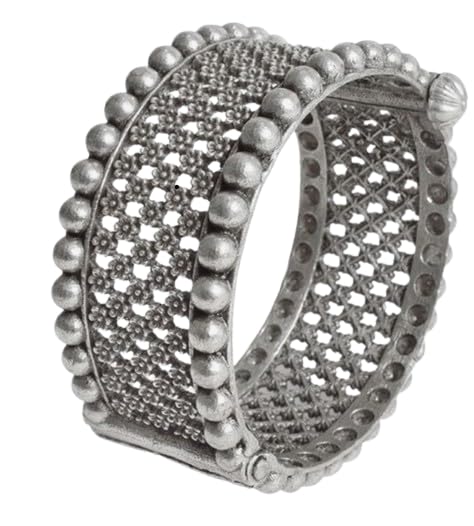 AMMOLI Openable SSH Jaali Kada with a screw setting | Trending Oxidised Bangles (B0D1KJL8XT) Amazon Price History, Amazon Price Tracker