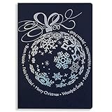 Art Nuvo – EXKLUSIVE WEIHNACHTSKARTEN – SATZ VON 10 GLEICHEN KARTEN, 120x170mm, VERGOLDETE UND GEPRÄGTE WEIHNACHTSMOTIVE – HERGESTELLT AUS SCHMUCKPAPIER MIT EINLAGEN UND UMSCHLÄGEN