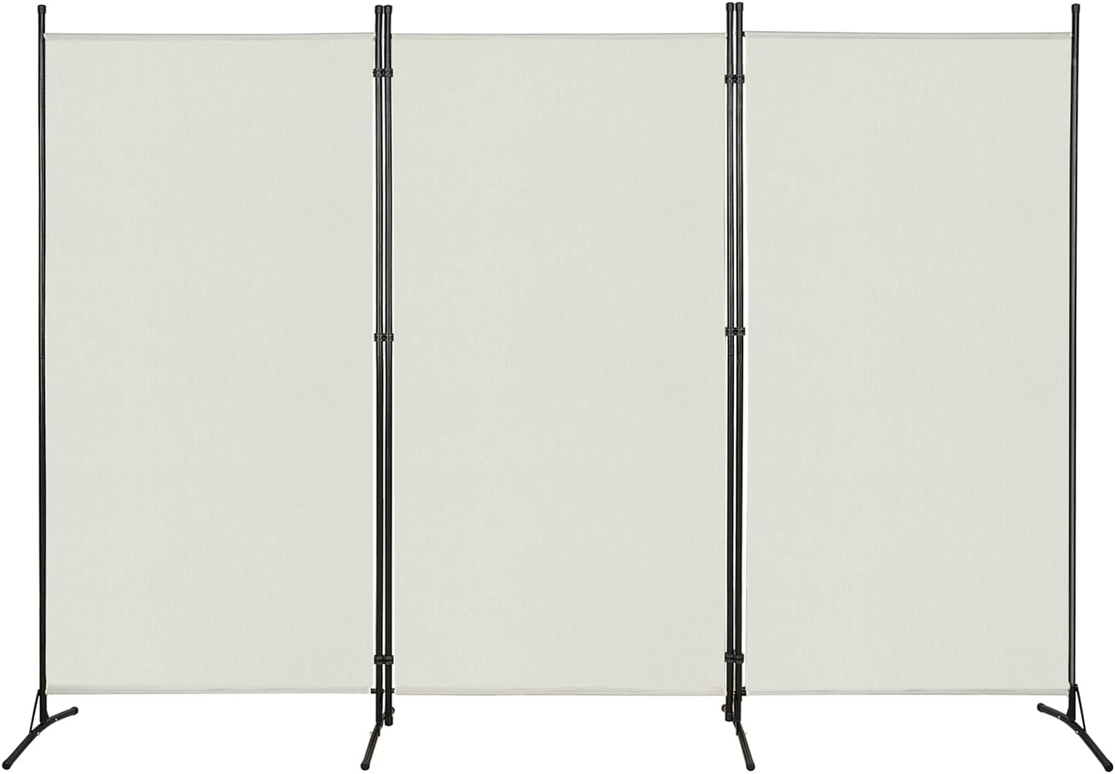 Mellmay 3 Panel Room Dividers,Folding Partition Privacy Screen for Office, Room Separators Divider Freestanding for School,Classroom,Dorm Room,Kids Room,Studio,Conference 103"(W) x 71"(H),Cream White