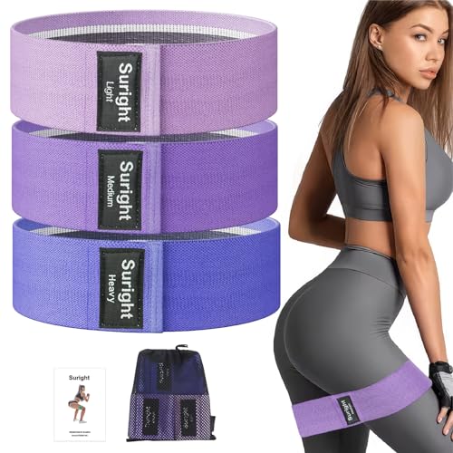 Vikaster Elastique Musculation en Tissu, Bande Elastique Musculation 3 Niveaux de Forc, Ceinture