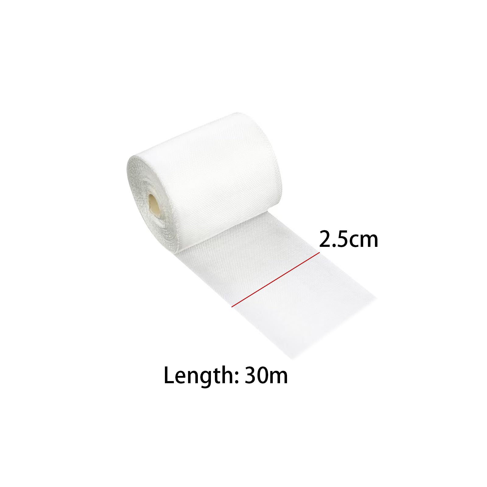 Aoktorkit Fiberglass Cloth Tape,Weave Glass Fiber Cloth,Glass Fiber Mesh Joint Tape,Mesh Woven Fiberglass Fabrics Insulation Tape,2.5cm*30m - Image 2