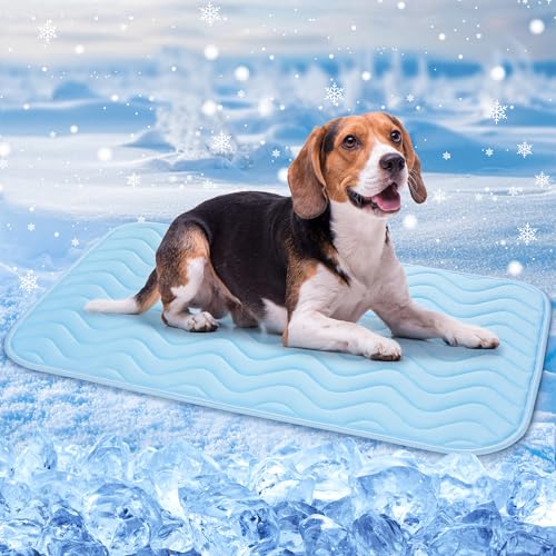 Baodan Dog Cooling Mat, 90x56 cm Washable Cool Mat for Dogs, Self Cooling Pads for Dogs Cats in Hot Summer