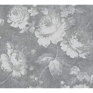 A.S. Création Vliesbehang Secret Garden behang met romantische rozen bloemen 10,05 m x 0,53 m grijs Made in Germany…