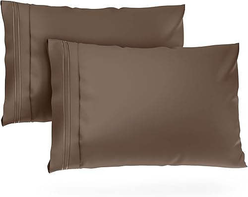 Vista 33 de Cosy House Collection 1500 Collection - Juego de 2 fundas de almohada de lujo, supersuaves de calidad de hotel, sin arrugas, hipoalergénicas