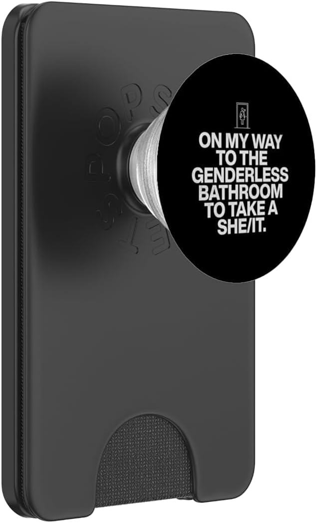 Genderless Bathroom Shirt Funny Humor Baby Gender Reveal PopSockets PopWallet for MagSafe