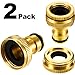 Produktbild Zhanmai 2 Packungen Messing Gartenschlauch/Schlauchanschluss 1/2 Zoll und 3/4 Zoll 2-in-1 Adapter mit Innengewinde (Messing Hahnanschluss A)