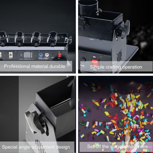 Macchina spara coriandoli Cannone spara coriandoli elettrico con DMX 512 wireless e telecomando, ideale per feste, matrimoni, concerti ed eventi speciali Effetti scenici
