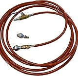 Professional 15' Quick Connect Hose for Dryer Vent Cleaning with Reverse and Forward Skipper Air Balls, Brass Fittings
