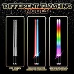 Lightsaber Drum Sticks Light Up Star DrumSticks Wars Lighted LED Rechargeable 10 Unique Colors and 2 Color Changing Glow Drumming Glowing Drummer Plastic Drum Stick Anime Jedi Gift Set