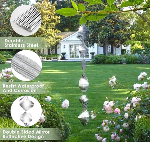 Bird Deterrents for Outside Patio, Bird Scare Devices Set Highly Reflective 3D Wind Spinners Outdoor Garden Decor, Bird Reflectors to Keep Birds Away Window Roof Yard Orchards Deck 18 Discs 6 Pcs by CHONOVO - Image 5