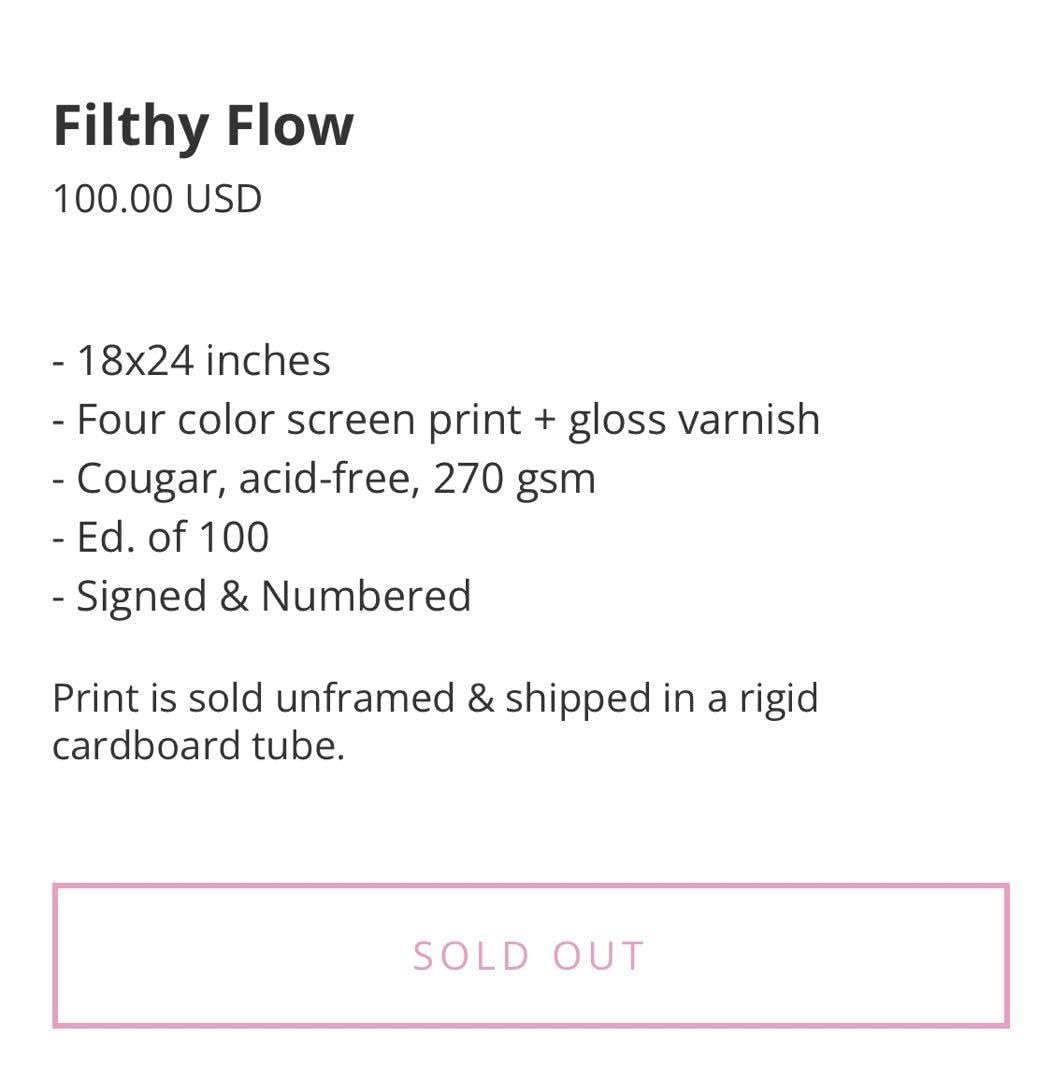 Amazon | Mikkeller “Filthy Flow”100枚限定サイン入り プリント