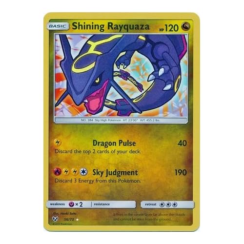 Amazoncom Shining Rayquaza 5673 Holo Rare Sun